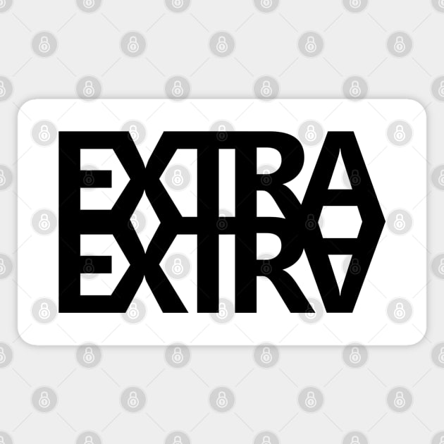 Extra Extra Black Sticker by felixbunny